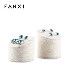 FANXI Wholesale Modern Ear Stud Jewelry Displays Set Showcase Linen Holder Jewellery Stand Earring Display