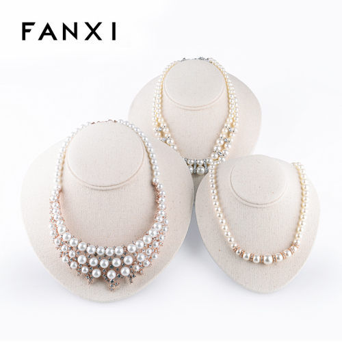 FANXI factory custom logo jewelry necklace display stand bust