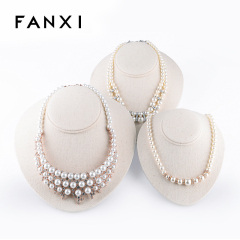 FANXI factory custom logo jewelry necklace display stand bust