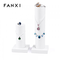 FANXI Manufacturer Custom Luxury White Resin With Lacquer Ring Bangle Necklace Pendant Bracelet Jewelry Display Stand