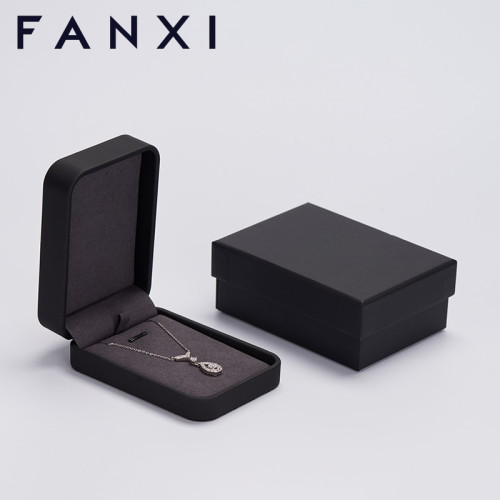 FANXI custom logo &amp; colour leather jewelry box with microfiber inside