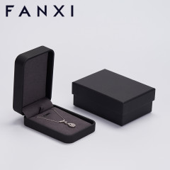 FANXI custom logo & colour leather jewelry box with microfiber inside