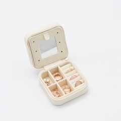 FANXI custom logo & colour leather jewelry organizer box with velvet inside