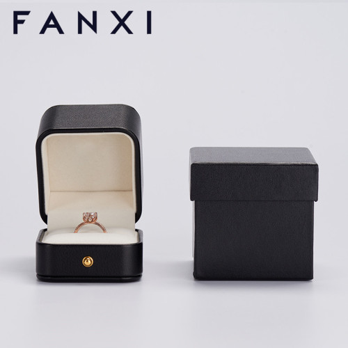 FANXI custom logo &amp; colour leather jewelry box with velvet inside