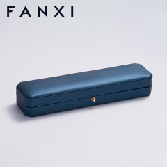 FANXI custom logo & colour PU leather jewelry box with microfiber inside