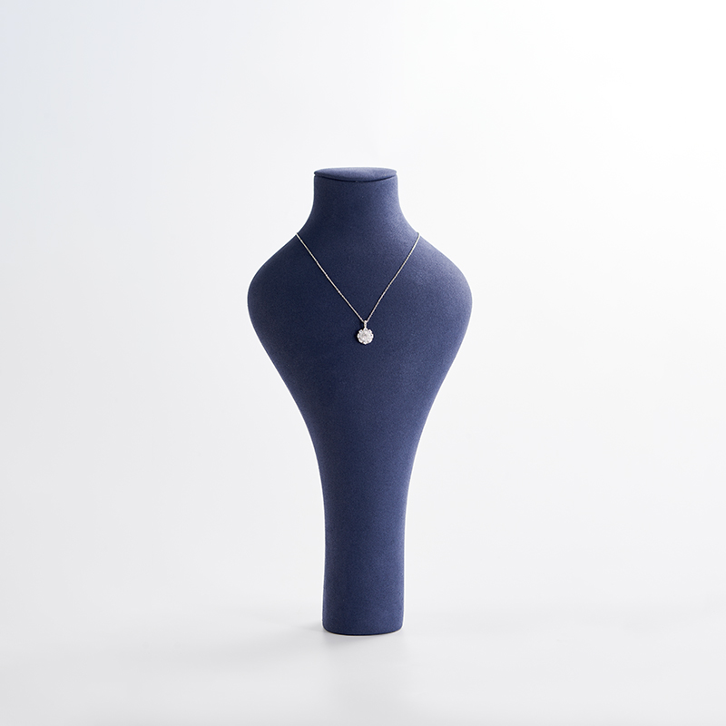 FANXI custom colour dark blue necklace bust display stand