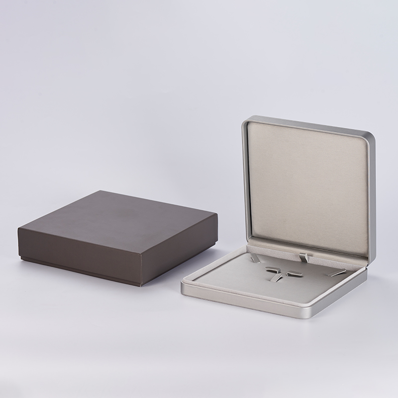 FANXI custom logo & colour grey leather jewelry packaging box