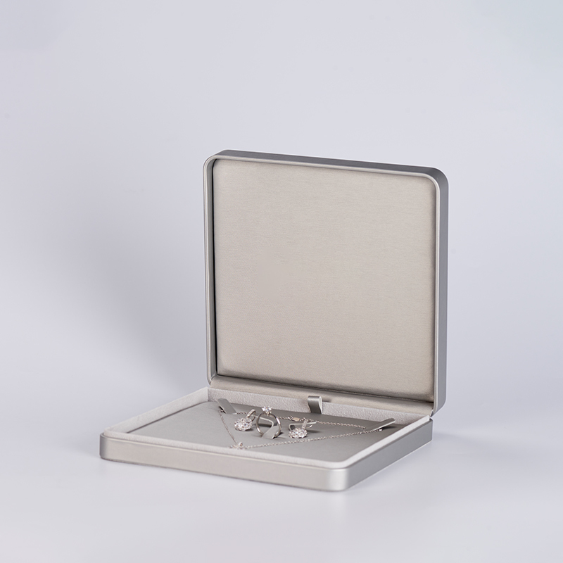 FANXI custom logo & colour grey leather jewelry packaging box
