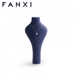 FANXI custom colour dark blue necklace bust display stand