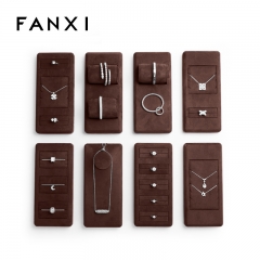 FANXI dark brown jewellery display stand set