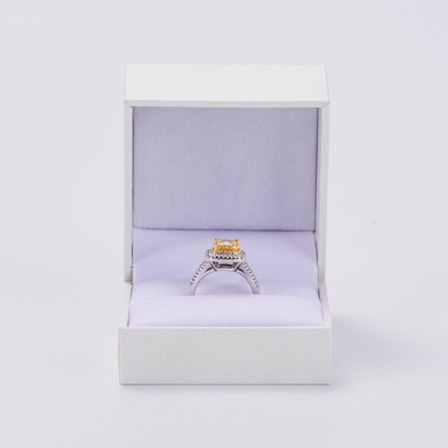 FANXI custom logo & colour white jewelry ring packing box