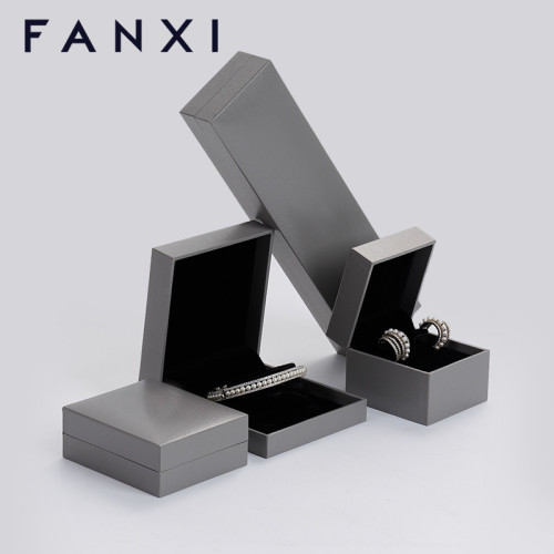 FANXI custom logo &amp; colour leatherette jewelry packaging box