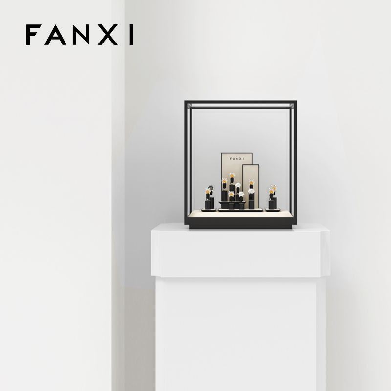 FANXI new design piano baking paint watch display stand set