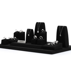 FANXI factory black microfiber jewelry display set