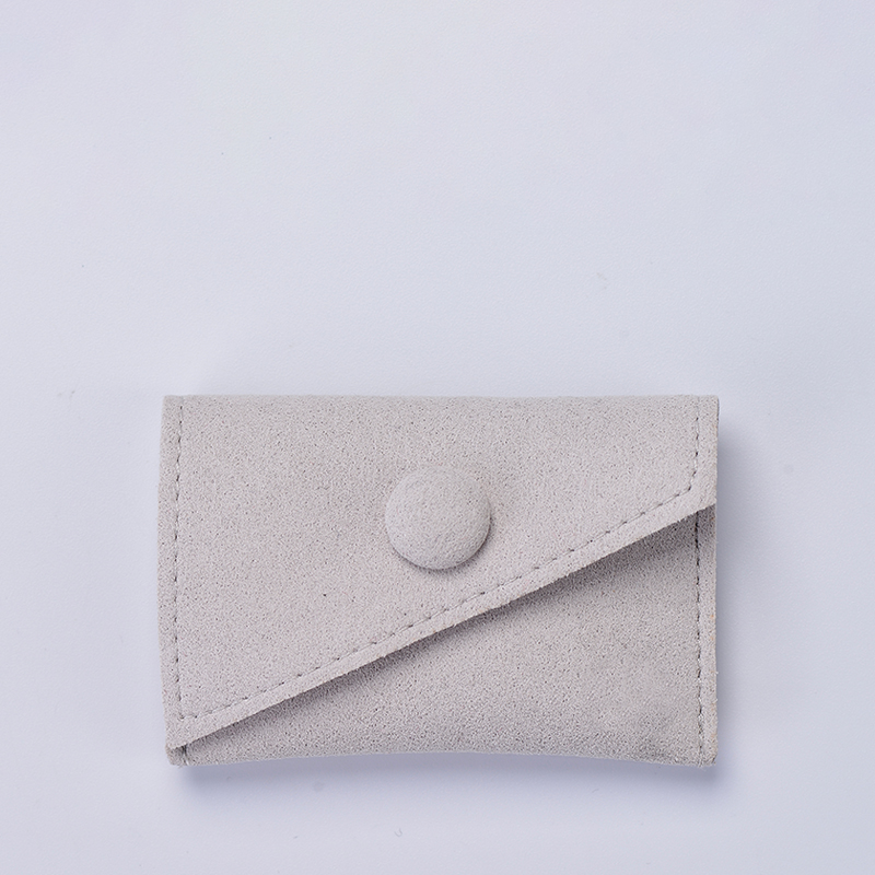 FANXI factory customize logo colour gray microfiber jewelry pouch