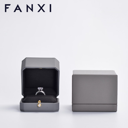 FANXI factory customize logo colour leather jewelry packing box