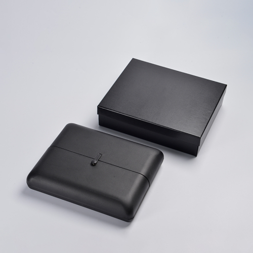FANXI factory customize logo colour black leather jewellery packing box