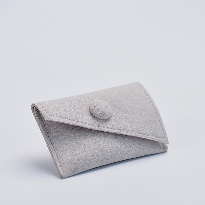 FANXI factory customize logo colour gray microfiber jewelry pouch