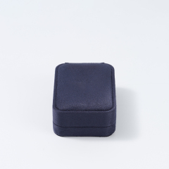 FANXI factory customize logo colour navy blue suede jewelry box
