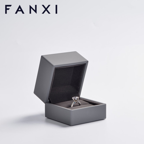 FANXI factory custom logo &amp; colour gray jewelry packaging box