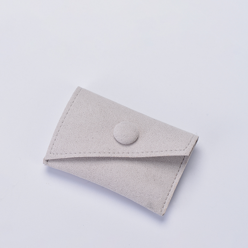 FANXI factory customize logo colour gray microfiber jewelry pouch