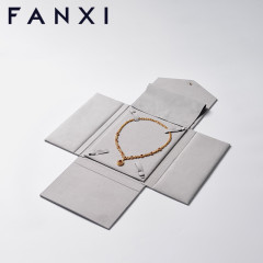 FANXI factory customize gray suede pad jewelry packaging bag