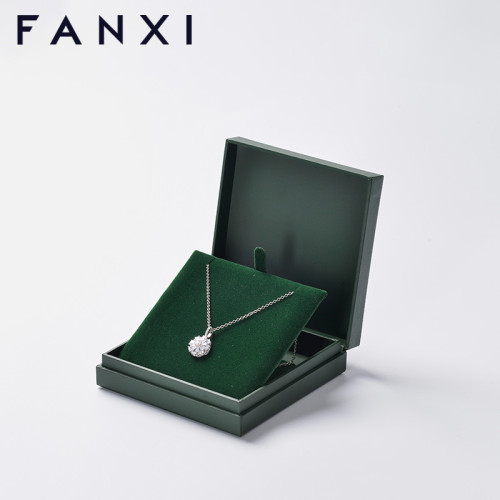 FANXI factory custom logo &amp; colour green jewelry packaging box