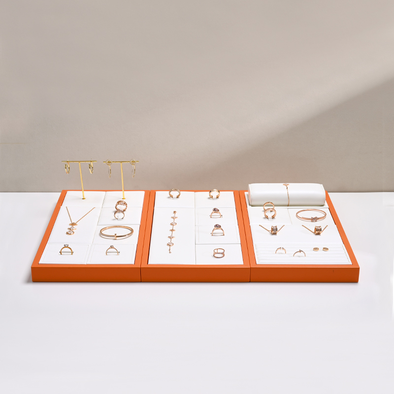 FANXI pu leather jewellery display stand tray