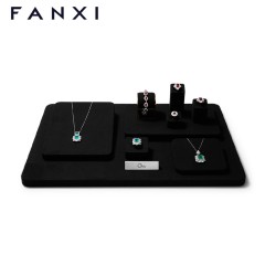 FANXI factory customize black jewelry display stand set
