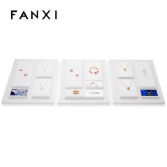 FANXI custom logo & colour white colour jewelry display set