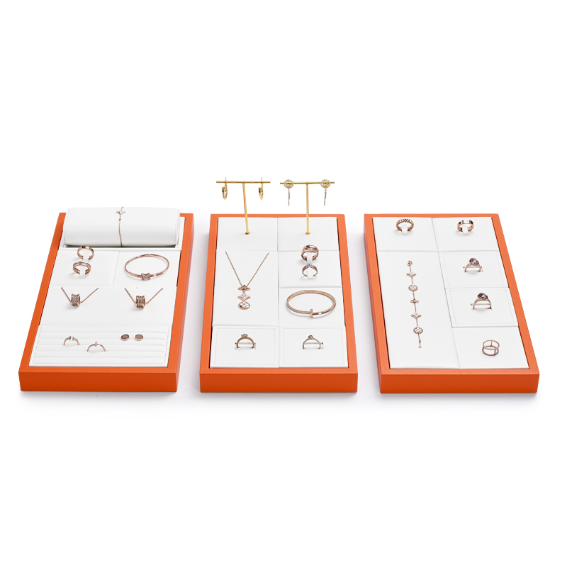 FANXI pu leather jewellery display stand tray