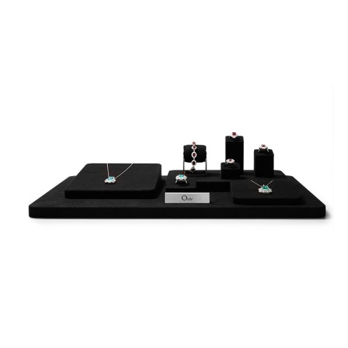 FANXI factory customize black jewelry display stand set