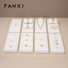 FANXI luxury white colour jewelry display set