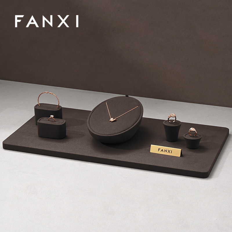 FANXI fashion brown colour jewellery display