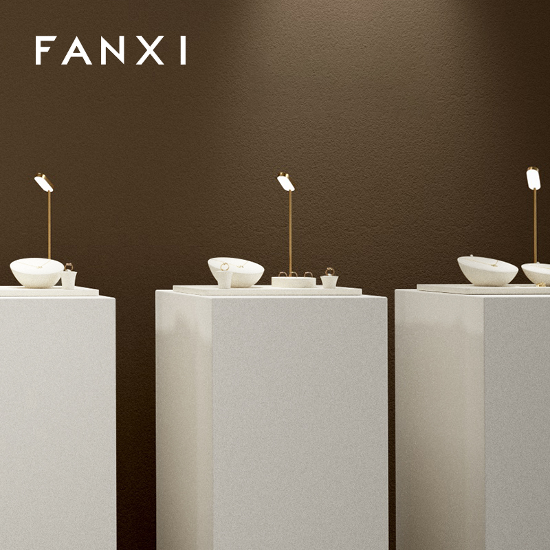 FANXI factory cream colour jewelry display