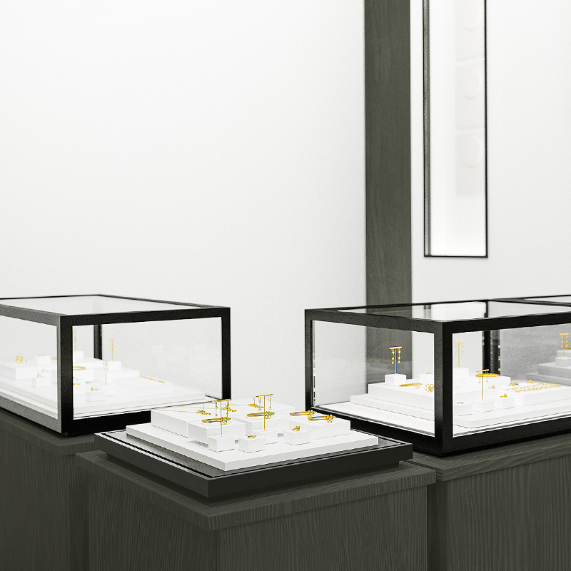 FANXI luxury white colour jewellery display exhibitor