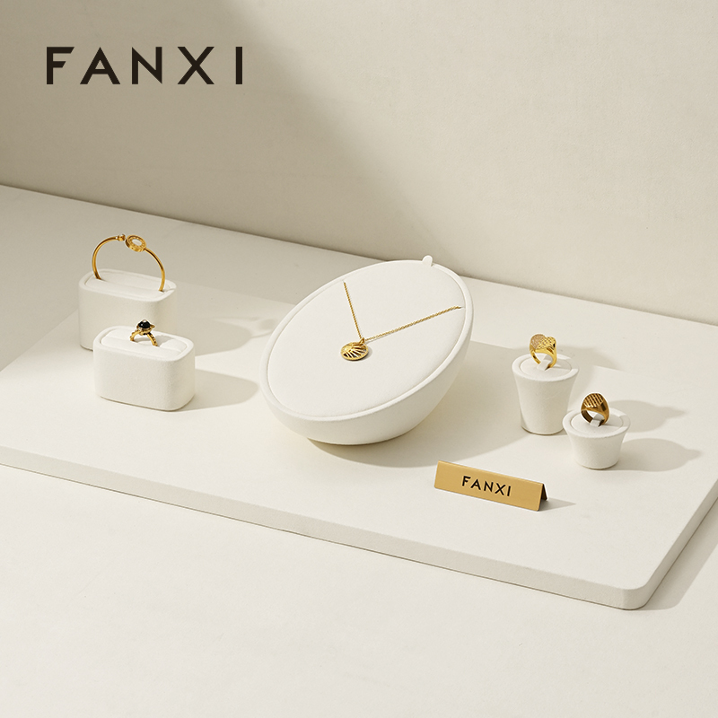 FANXI factory cream colour jewelry display