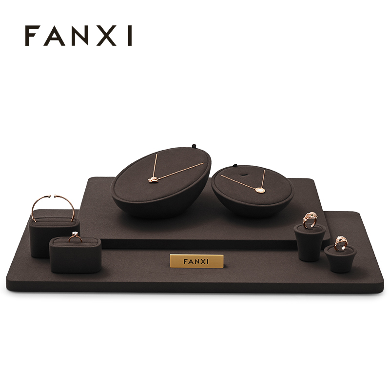 FANXI fashion brown colour jewellery display