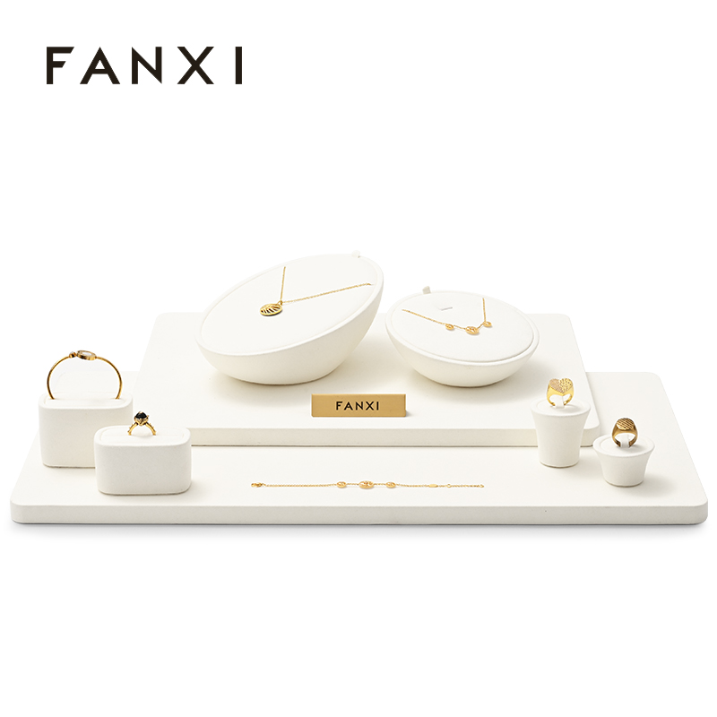 FANXI factory cream colour jewelry display