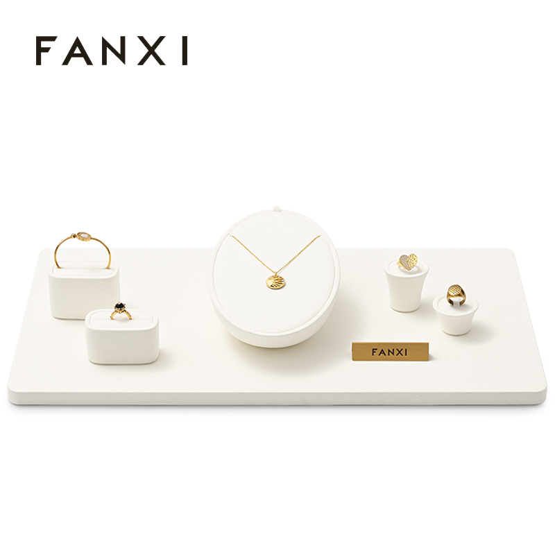 FANXI factory cream colour jewelry display