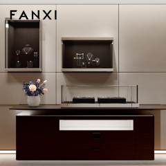 FANXI brown colour microfiber jewelry display