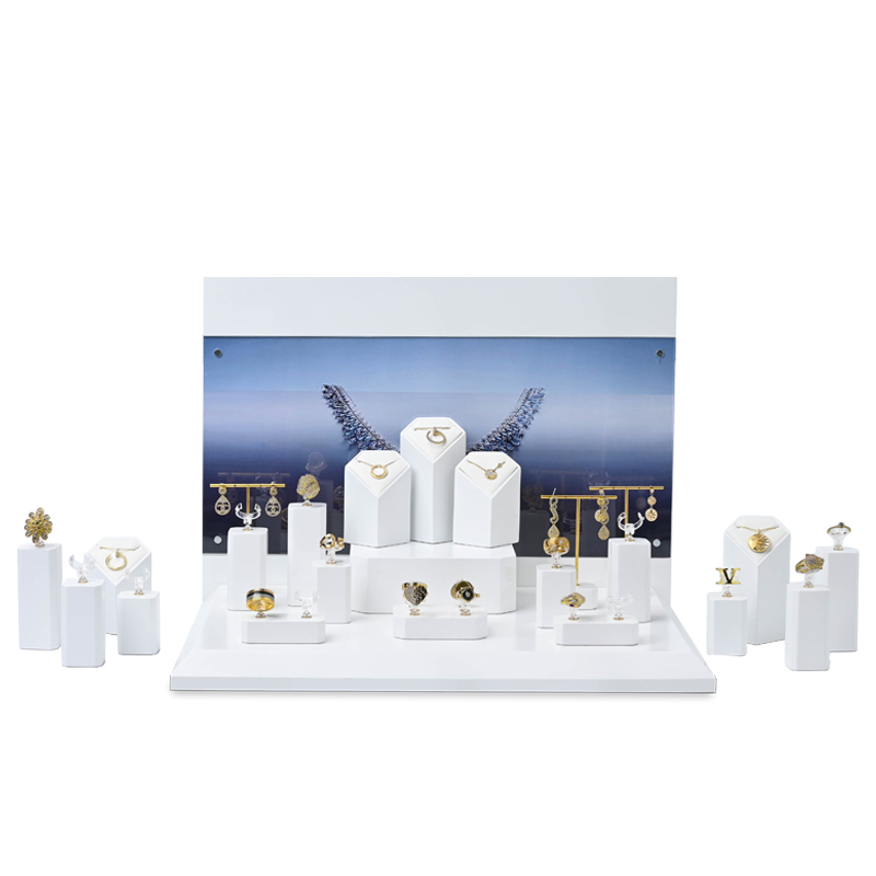 FANXI wholsale white colour jewellery display set