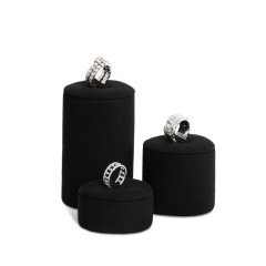 FANXI luxury black microfiber jewelry display set