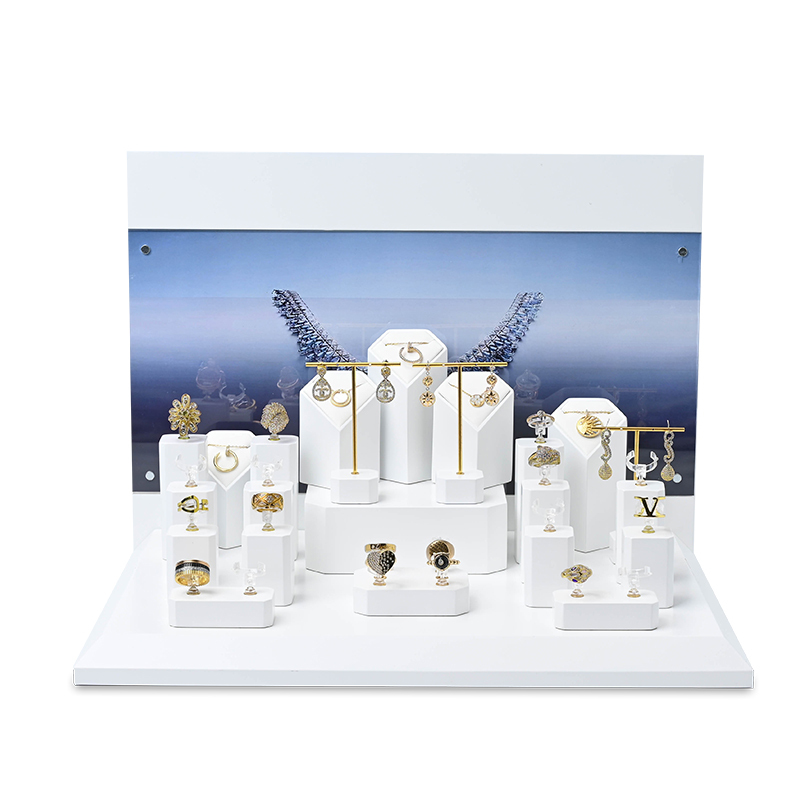 FANXI wholsale white colour jewellery display set