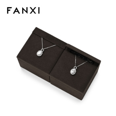 FANXI brown colour microfiber jewelry display