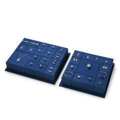 FANXI luxury blue microfiber jewelry display tray