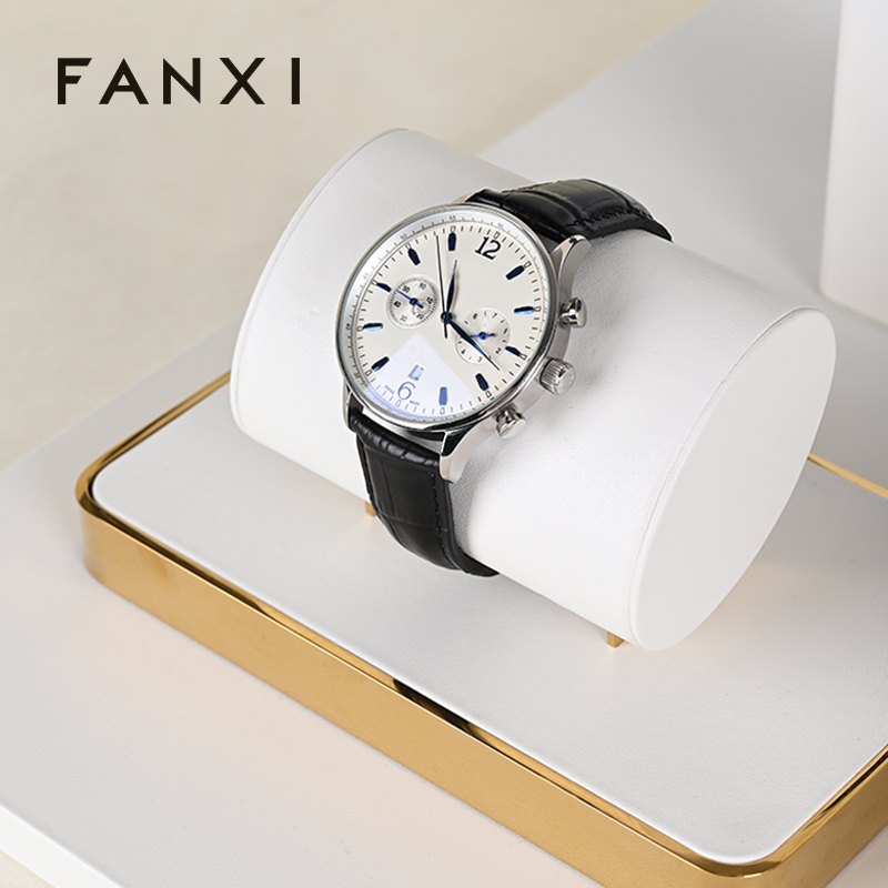 FANXI luxury white colour baking paint watch holder with background