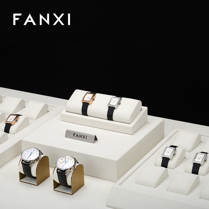 FANXI fashion beige microfiber watch display