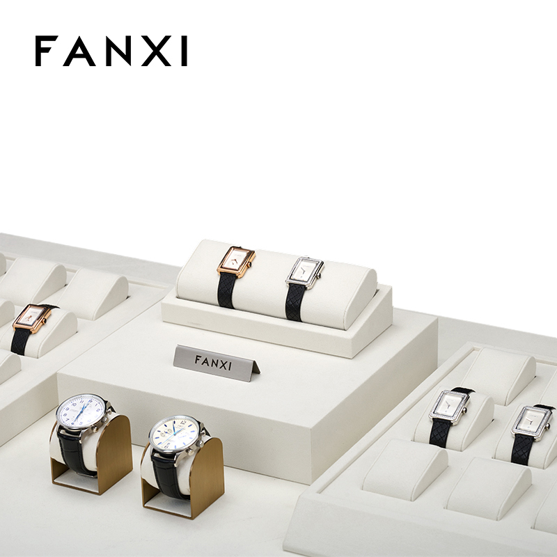 FANXI fashion beige microfiber watch display