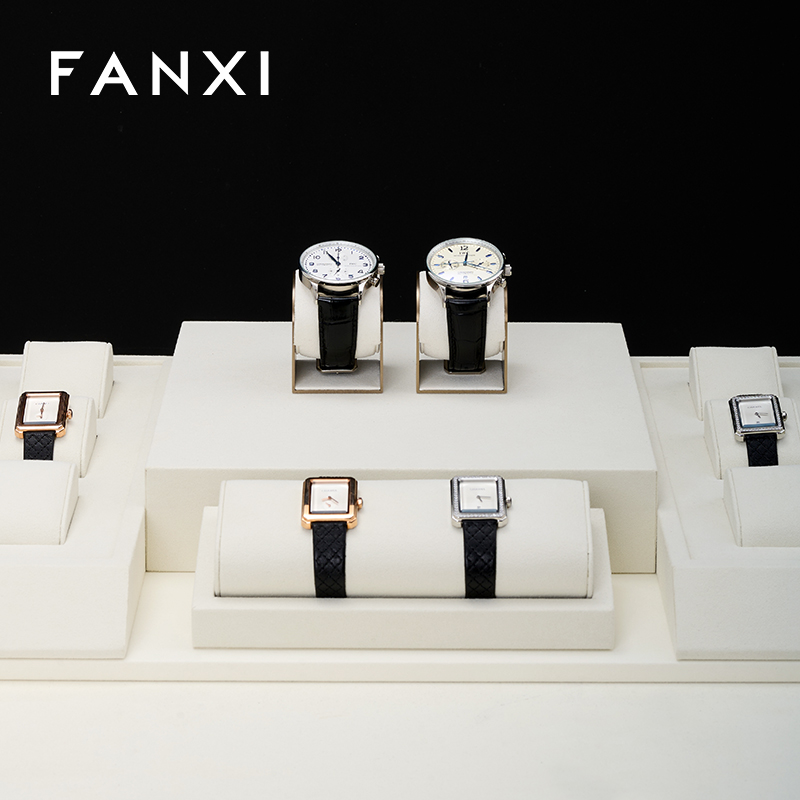 FANXI fashion beige microfiber watch display